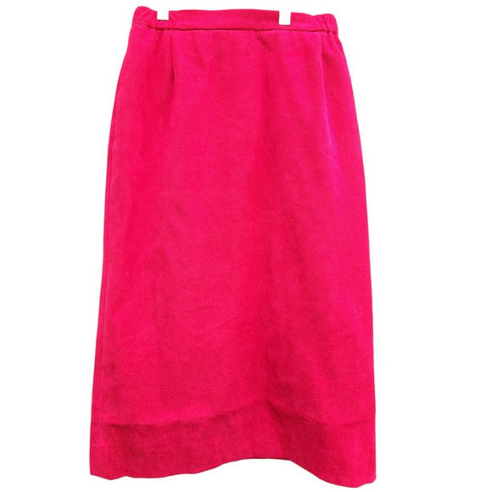 Vintage Adolph Schumn‎ I. Imagine Raspberry Ultra Suede Union Tag Straight Skirt